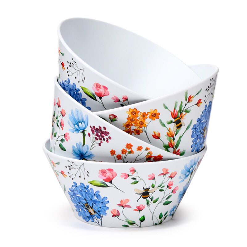 Nectar meadows ensemble de 4 bols de pique-nique RPET durables