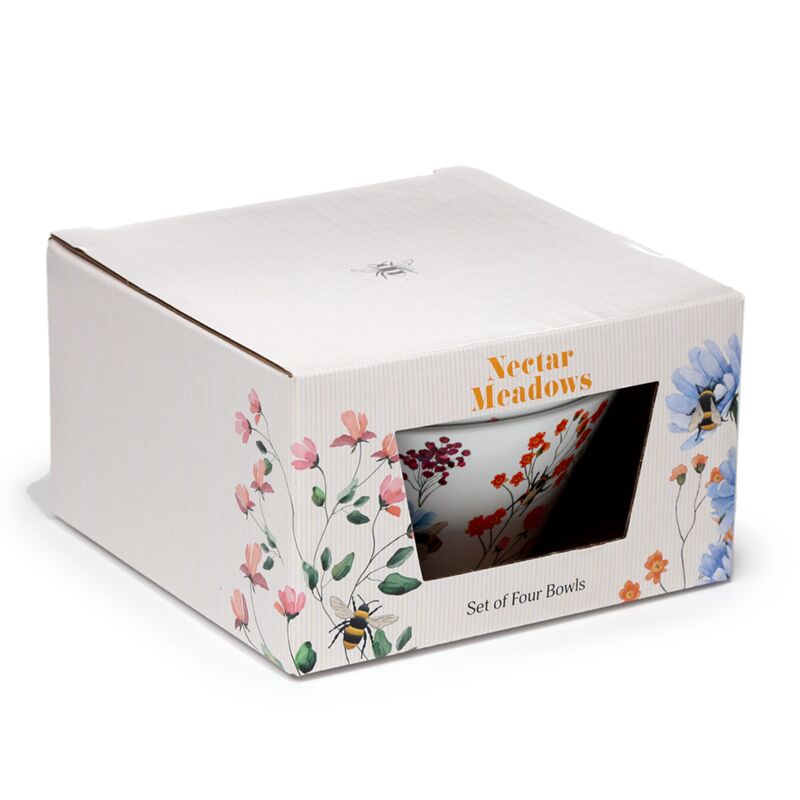 Nectar meadows ensemble de 4 bols de pique-nique RPET durables