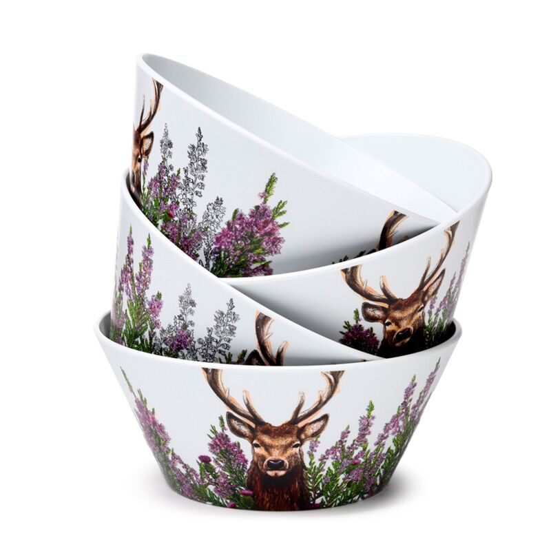 Ensemble de cerfs sauvages de 4 bols de pique-nique RPET durables