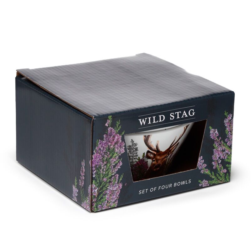 Ensemble de cerfs sauvages de 4 bols de pique-nique RPET durables