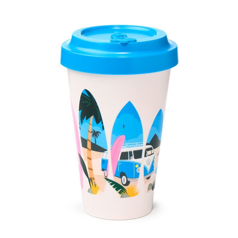 VW T1 Volkswagen Van Waves Set RPET TURMOS THERMOS THERMOS TUP VOYAGE MOK 400ML