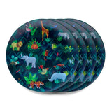 Ensemble riche en animaux de 4 plaques de pique-nique RPET durables - afbeelding 2