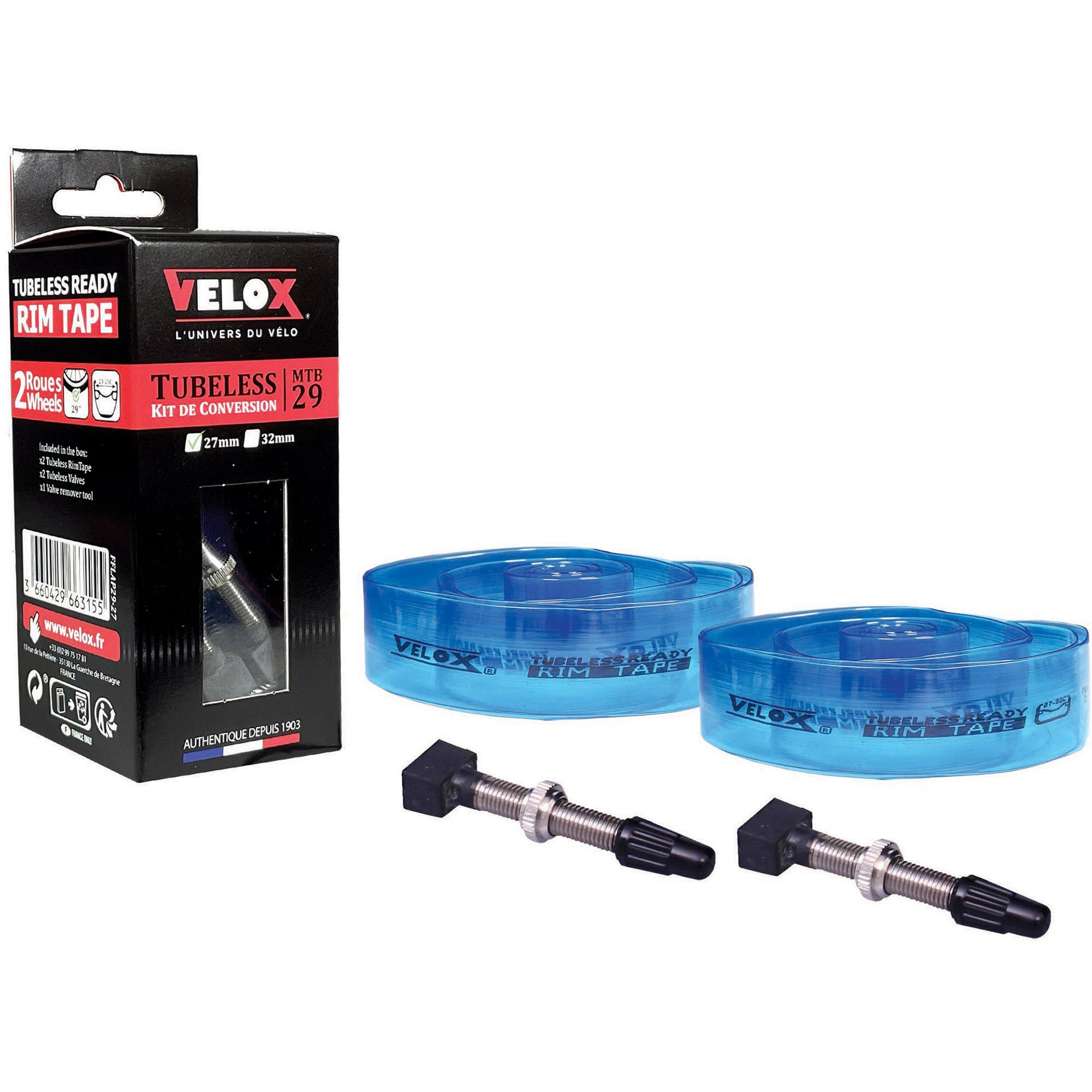 Fond de jante Velox | Protection contre les crevaisons | 622 | FV SV | 40mm | Trousse