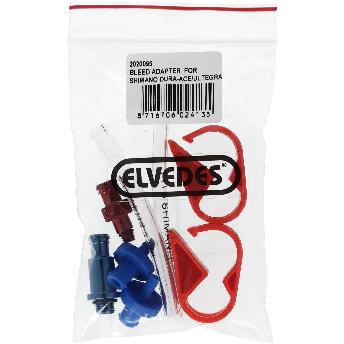 Kit de ventilation Elvedes pour le blanchiment des systèmes de freinage hydrauliques Shimano.