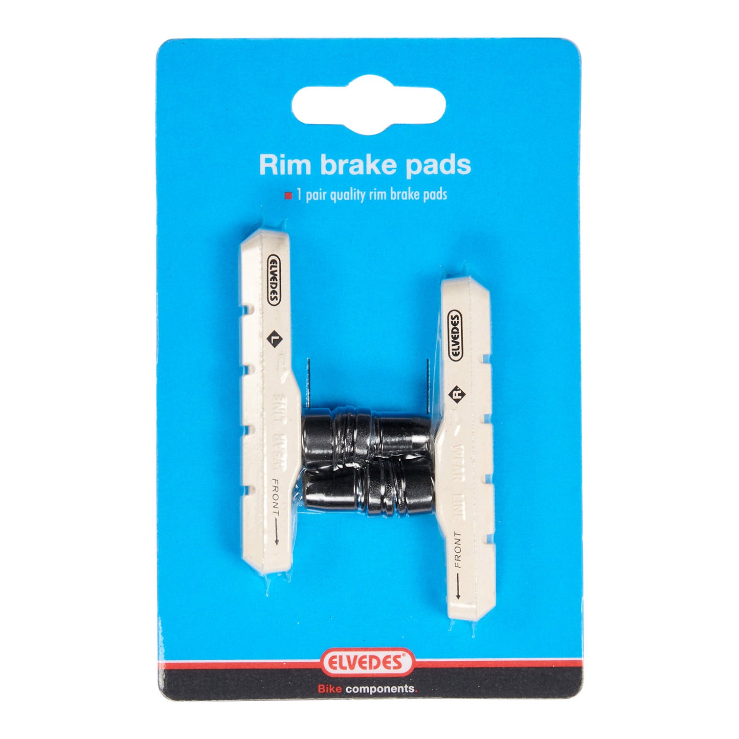 Jeu de plaquettes de frein Elvedes V-brake 72 mm - blanc (sur la carte)