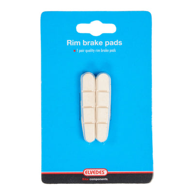 Patins de frein sur jante Elvedes (1 paire) Route 55mm cale blanche.6837-CARD