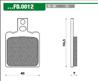 Newfren Jeu de plaquettes de frein FD0012 RS '93 Avant Arrière RS '96 Avant