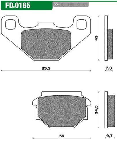 Bloc de frein à disque newfren Newfren FD0165 SV Roland G