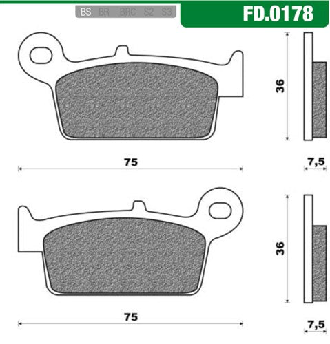 NOUVEAU BLOCK BRAKE SET NOUVEAU FREN FD0178