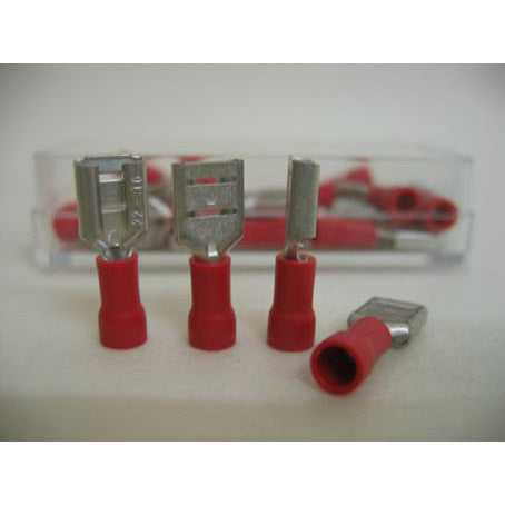Chaussure de câble bofix plate, femelle 6,3 mm. par 25
