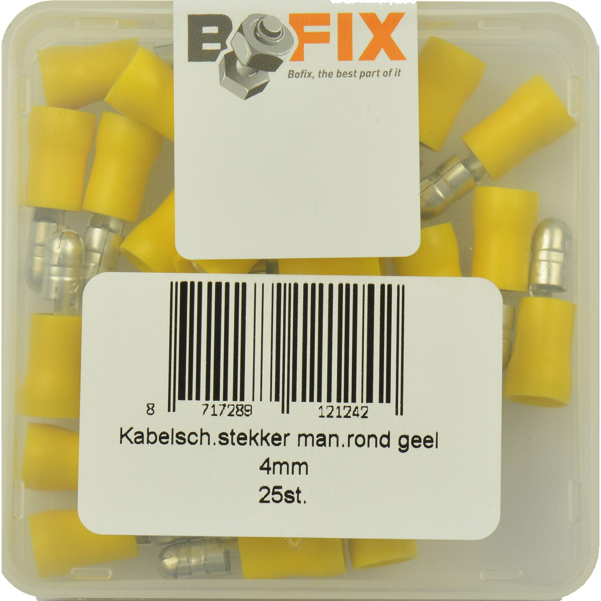 Bofix Cable Shoe Amp Plug Man autour de 4,0 jaune (25e)