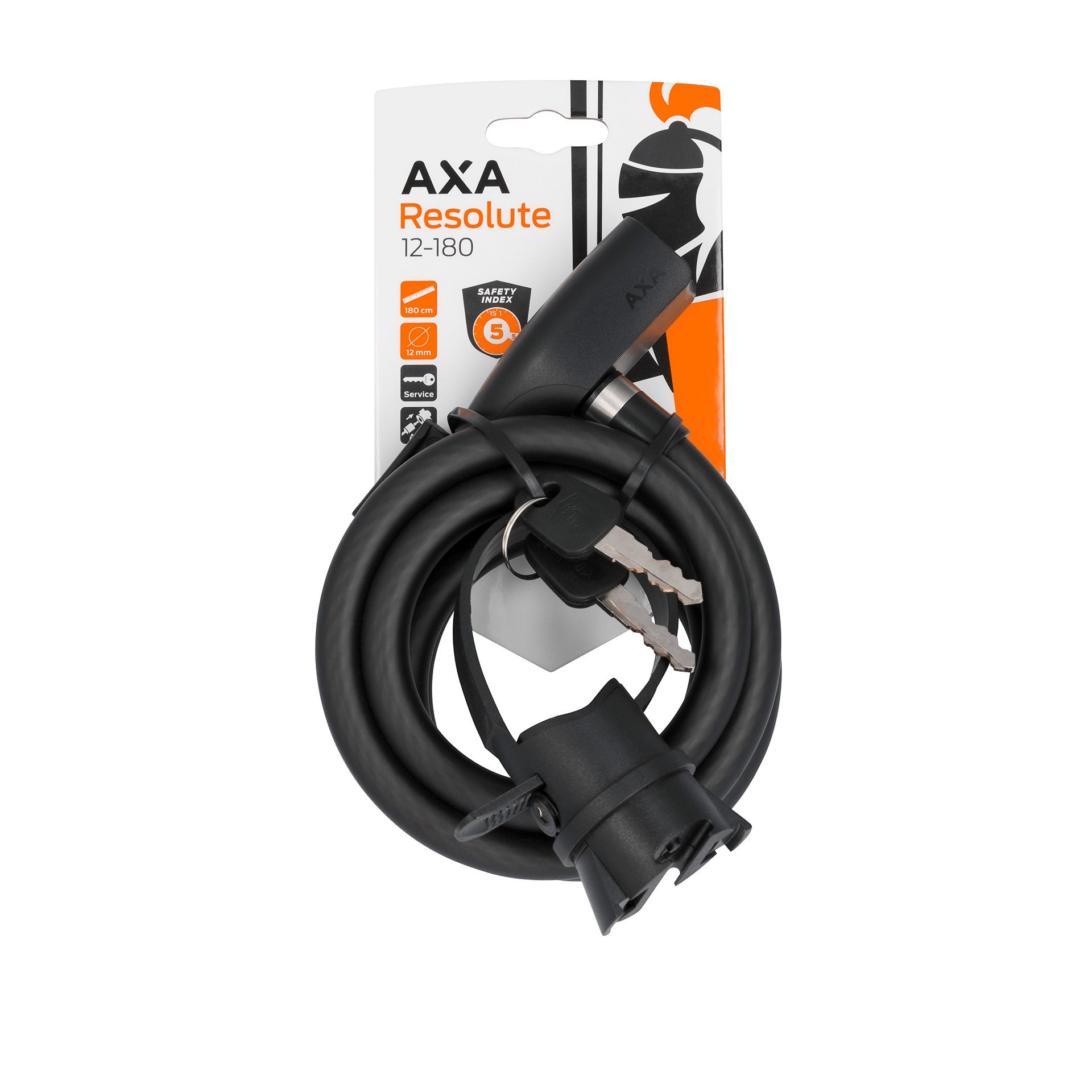 Serrure AXA serrure à câble Résolu 180 cm -Ø 12 mm