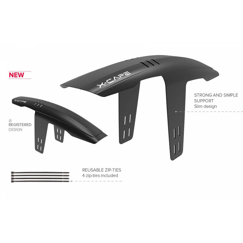Garde-boue avant X-Cape 26 27.5 29 pouces 82 mm noir