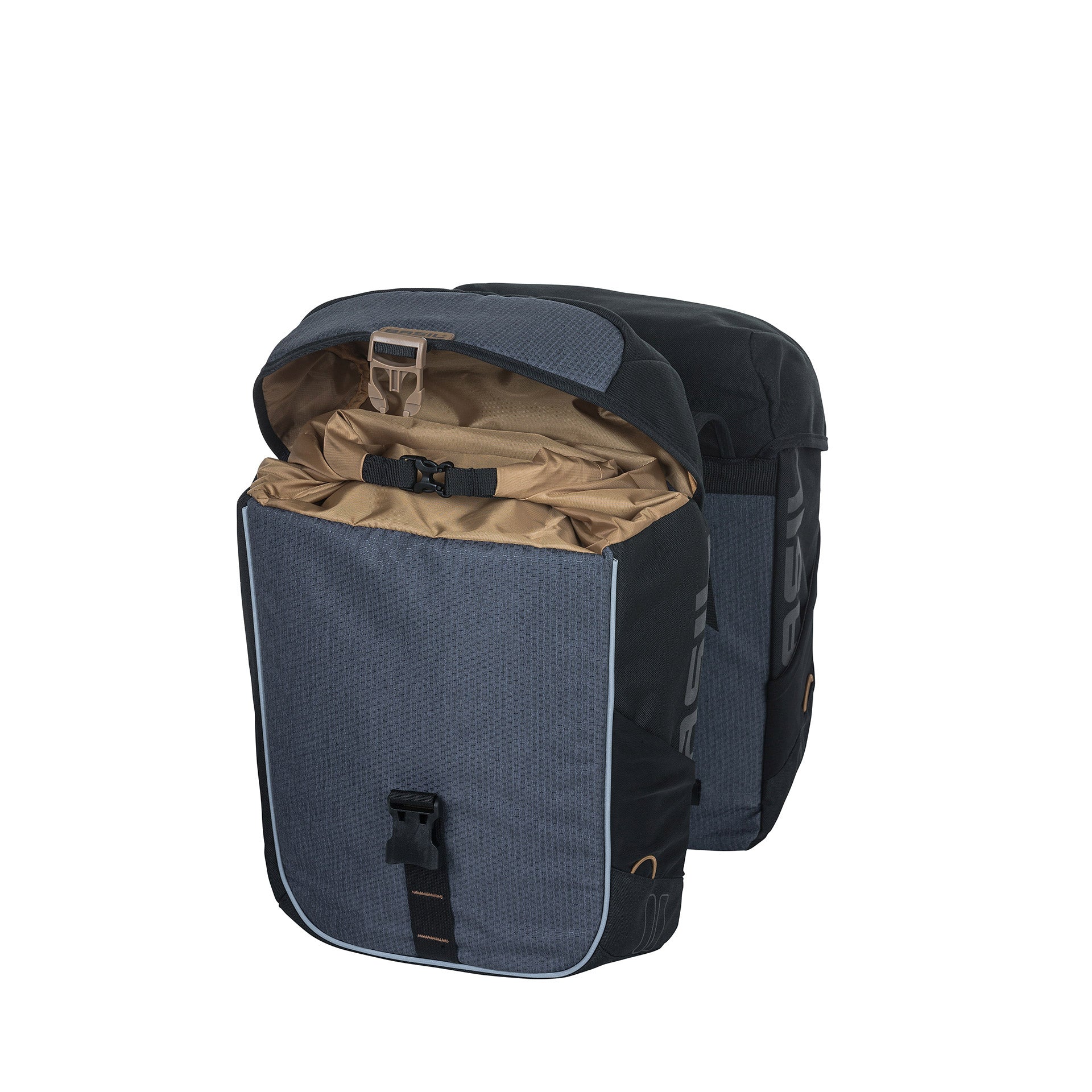 Basil Miles Sacoche double pour vélo, étanche, système Universal Bridge, 34L, noir anthracite