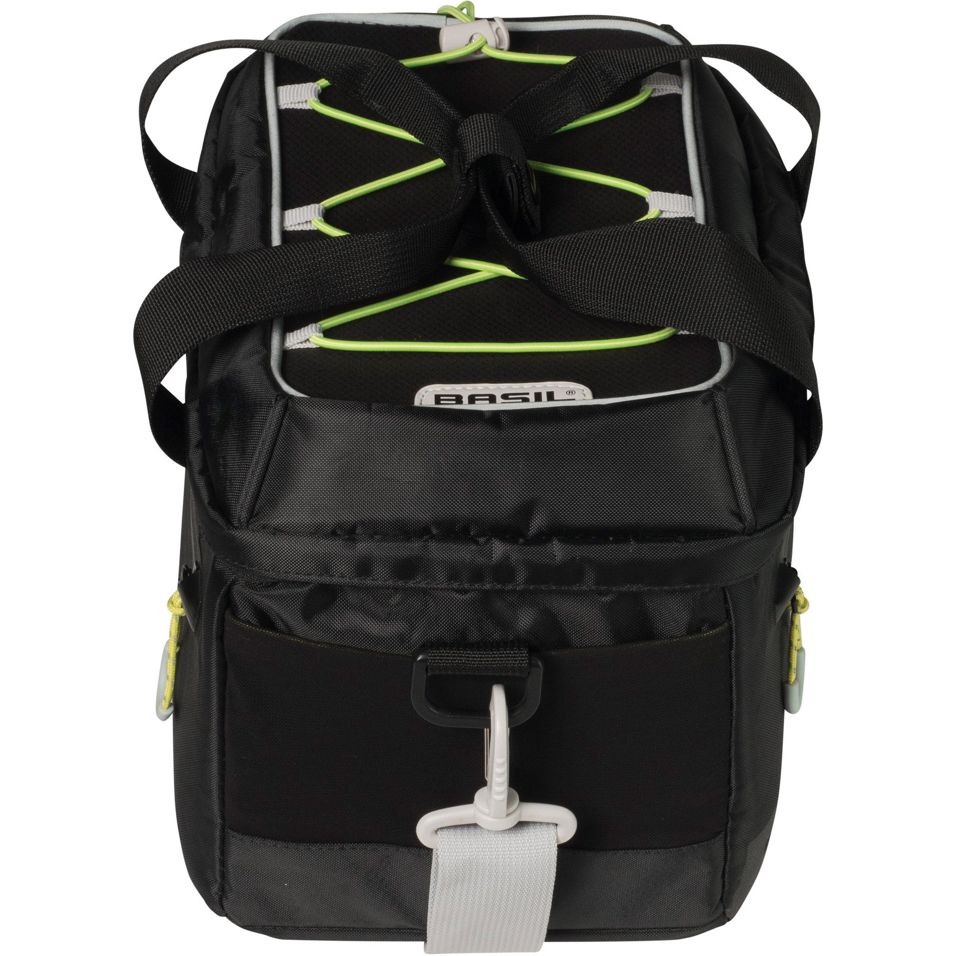 Basil Miles Trunkbag - Sac à bagages noirs sportifs pour fonds sportifs - 7L - Lime noire