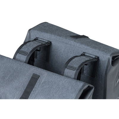 Basil Urban Dry Double Bicycle Bag - Grey, 50L
