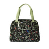 Basil Wanderlust Carry All Bag - sac à main noir pour vélo avec impression d'oiseaux colorés