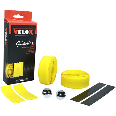Velox Handlebar Tape Cork Yellow - 1.75m x 30mm - Léger et amortissant - Accessoire cycliste sportif