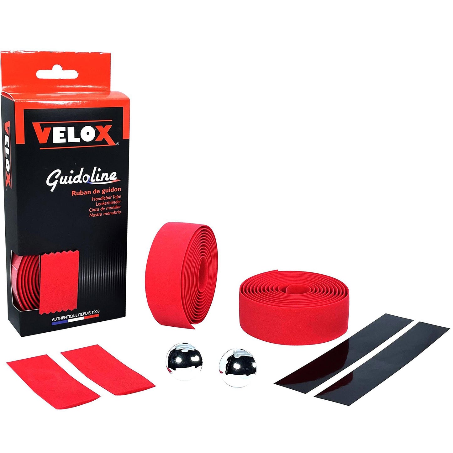 Guidon Velox Rouge 175cm EVA Route Vélo