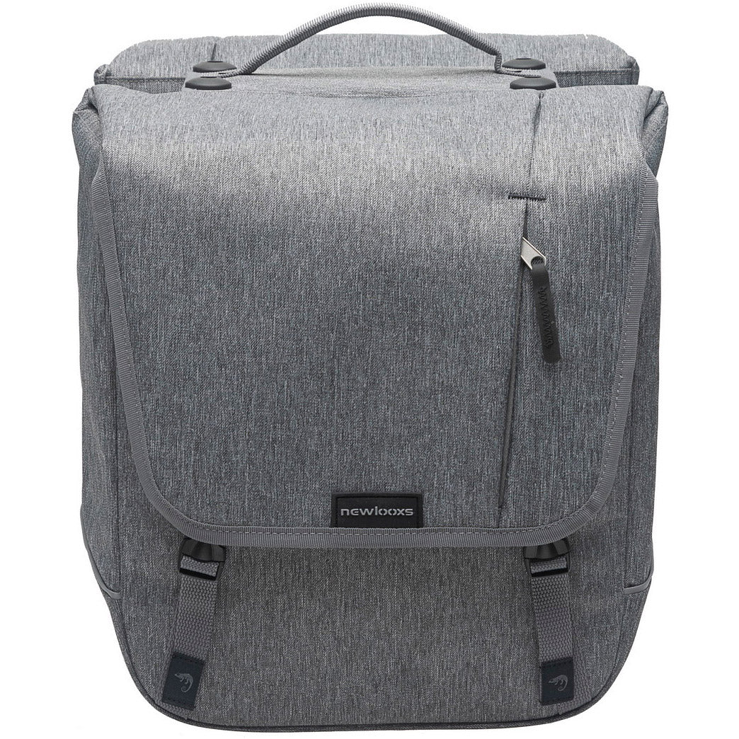 Nova Double - Sacoche double pour vélo, grise, déperlante
