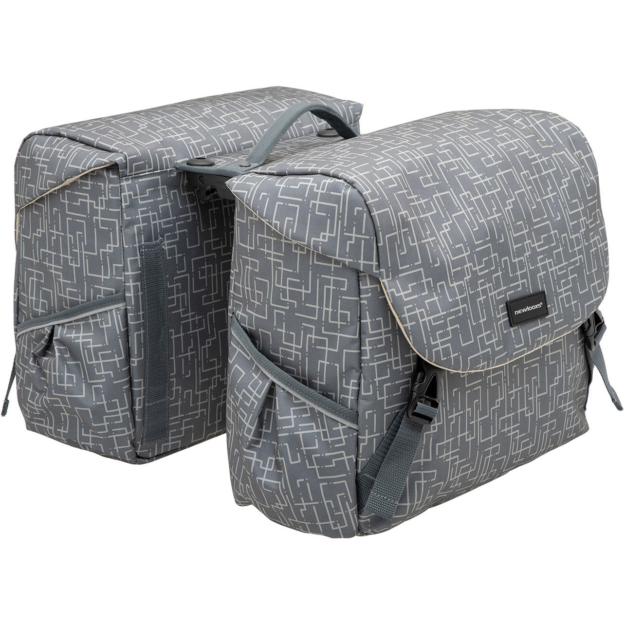 Mondi Joy Double Bicycle Bag - Racktime Snap -it - Water -Polyester-Polyester - 38L - Ivy Walnut
