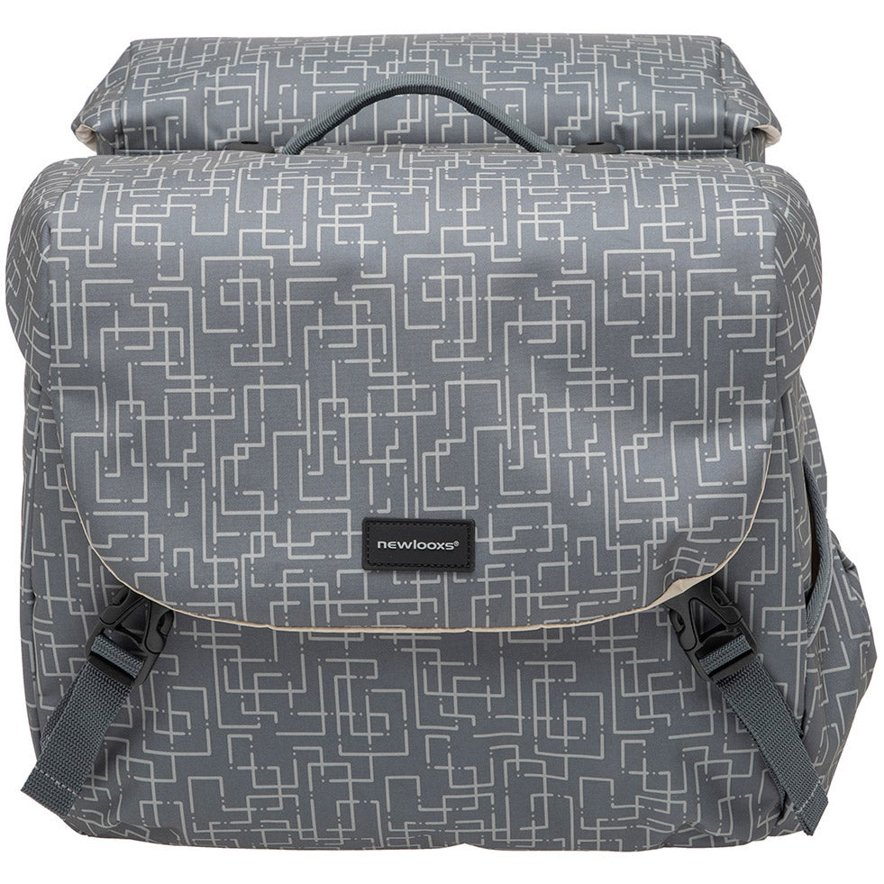 Mondi Joy Double Bicycle Bag - Racktime Snap -it - Water -Polyester-Polyester - 38L - Ivy Walnut