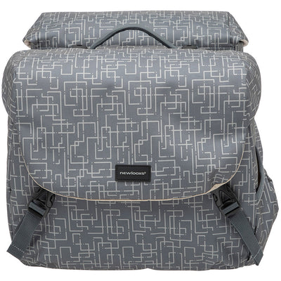 Mondi Joy Double Bicycle Bag - Racktime Snap -it - Water -Polyester-Polyester - 38L - Ivy Walnut