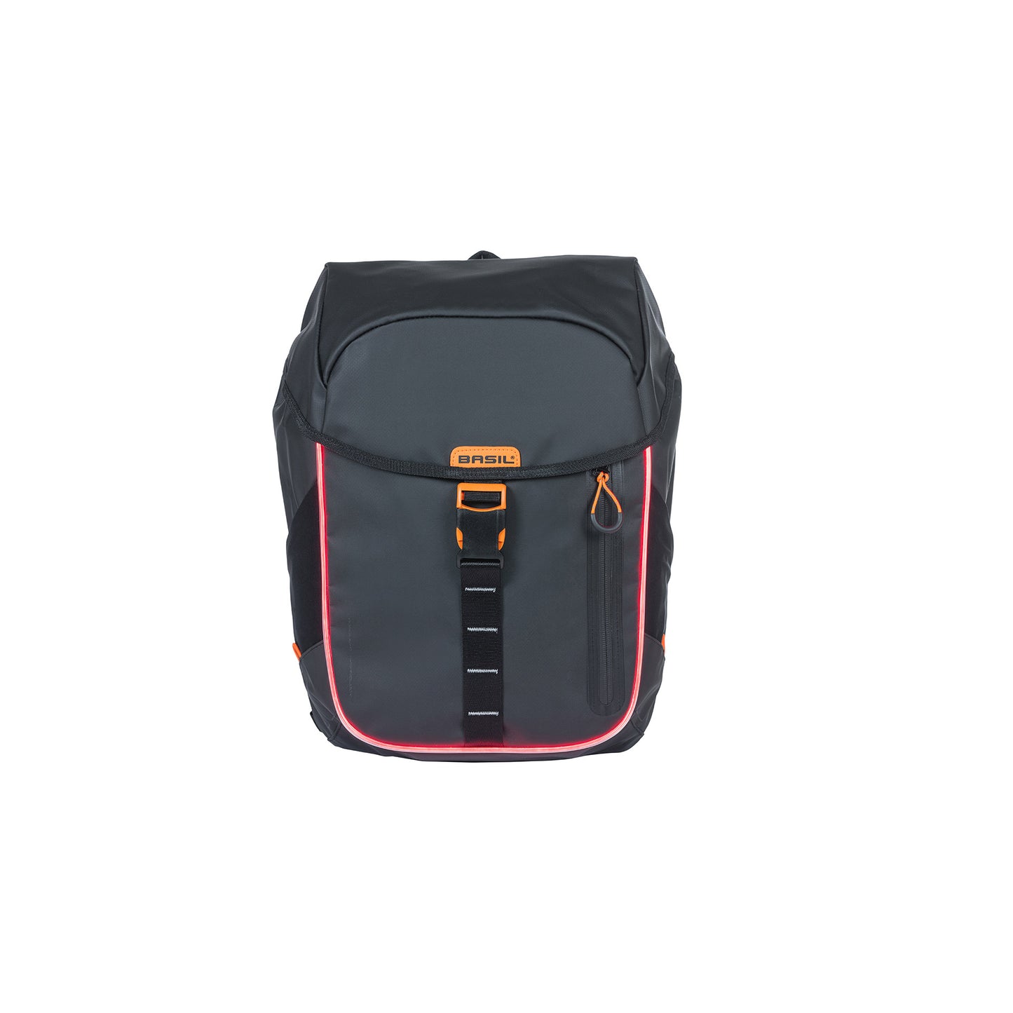 Basil Miles Tarpaulin bicycle backpack Nordlicht - Sac à dos noir imperméable pour cyclistes - 17L - Unisex - Sportif - Noir