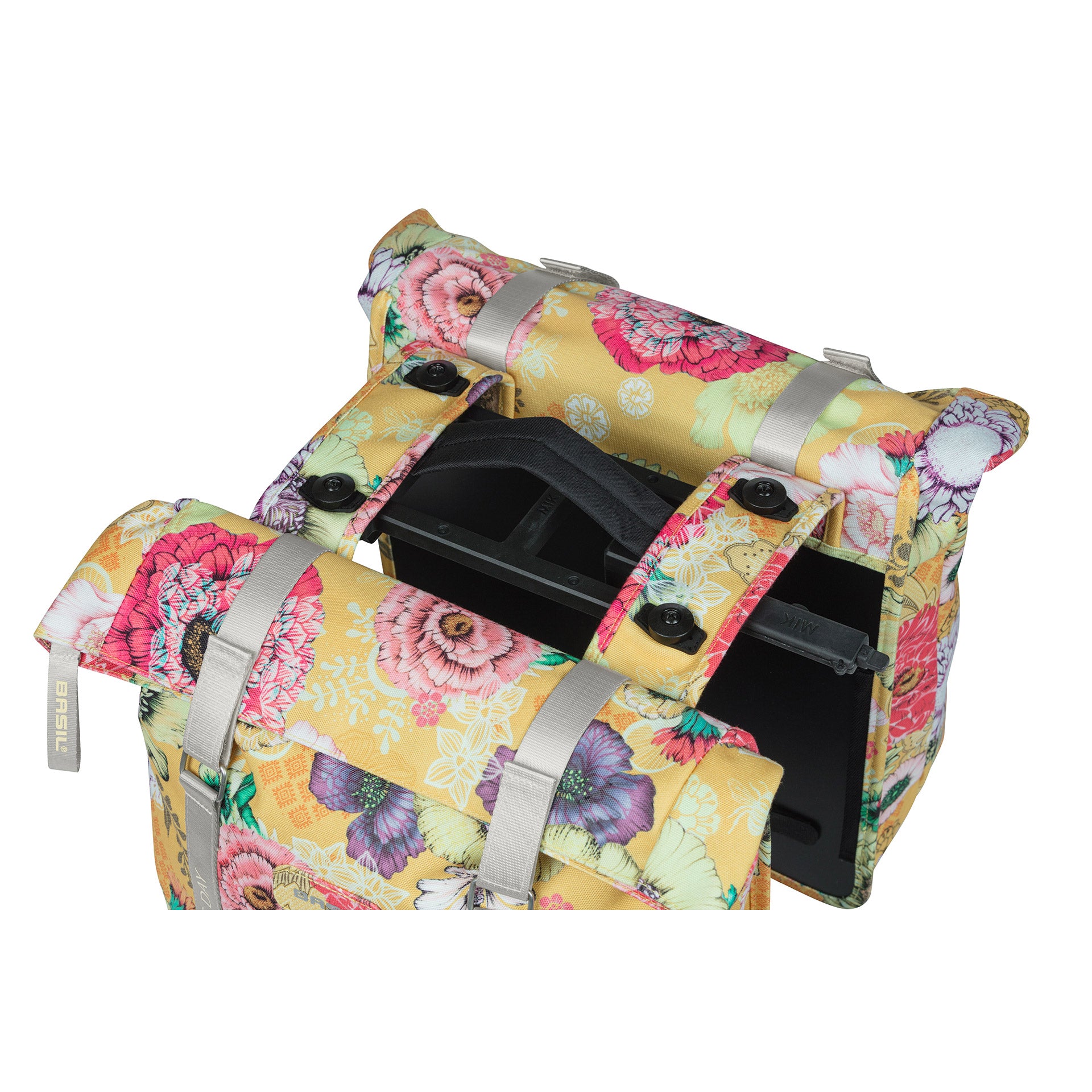 Basil Bloom Field Double Bicycle Sac, étanche, jaune miel, 35L