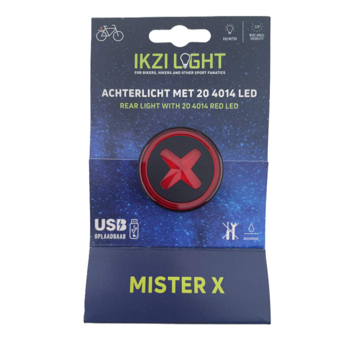 Ikzilight Taillight MR X 4014 LED USB rechargeable