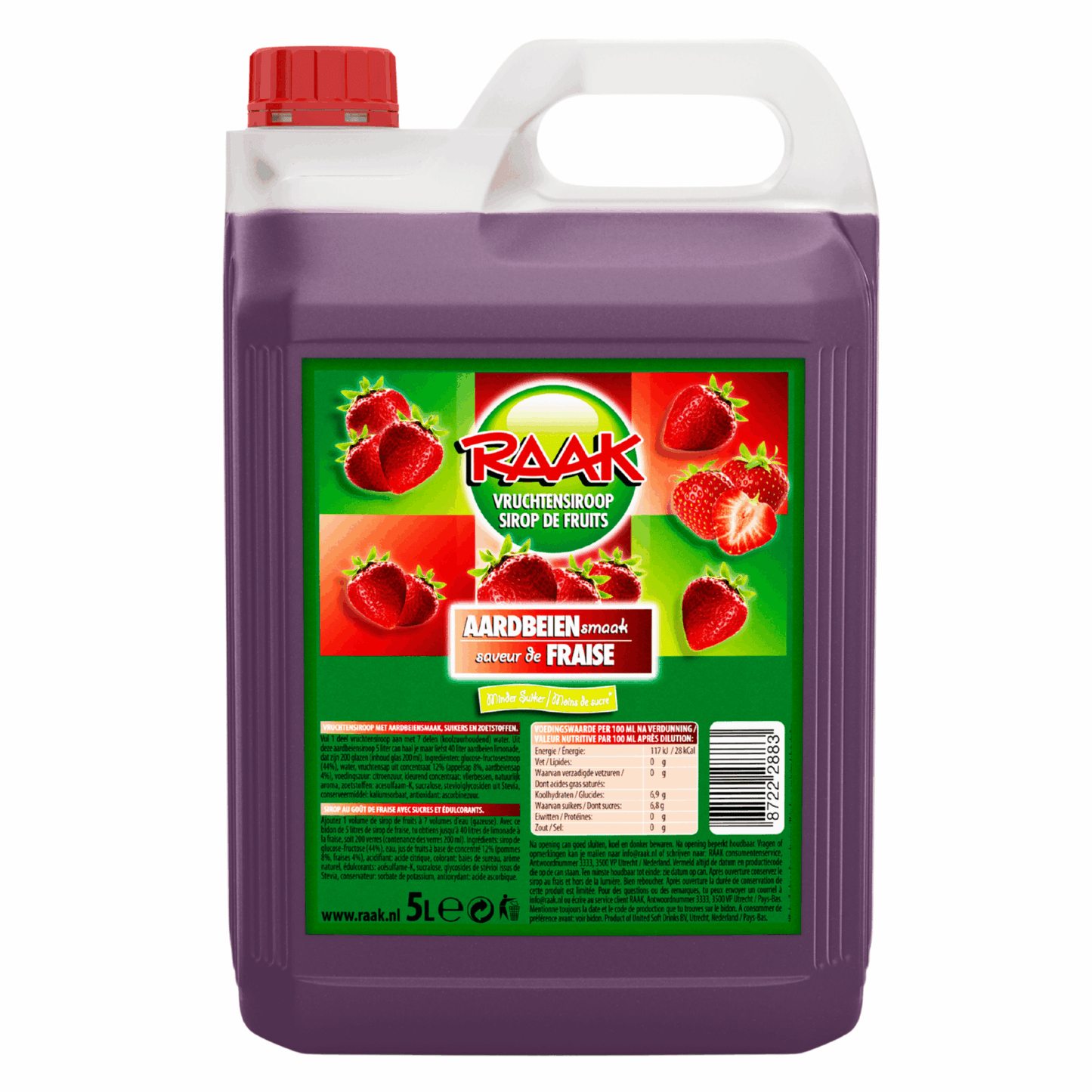 Sirop de fruits Touch fraises (5 litres)