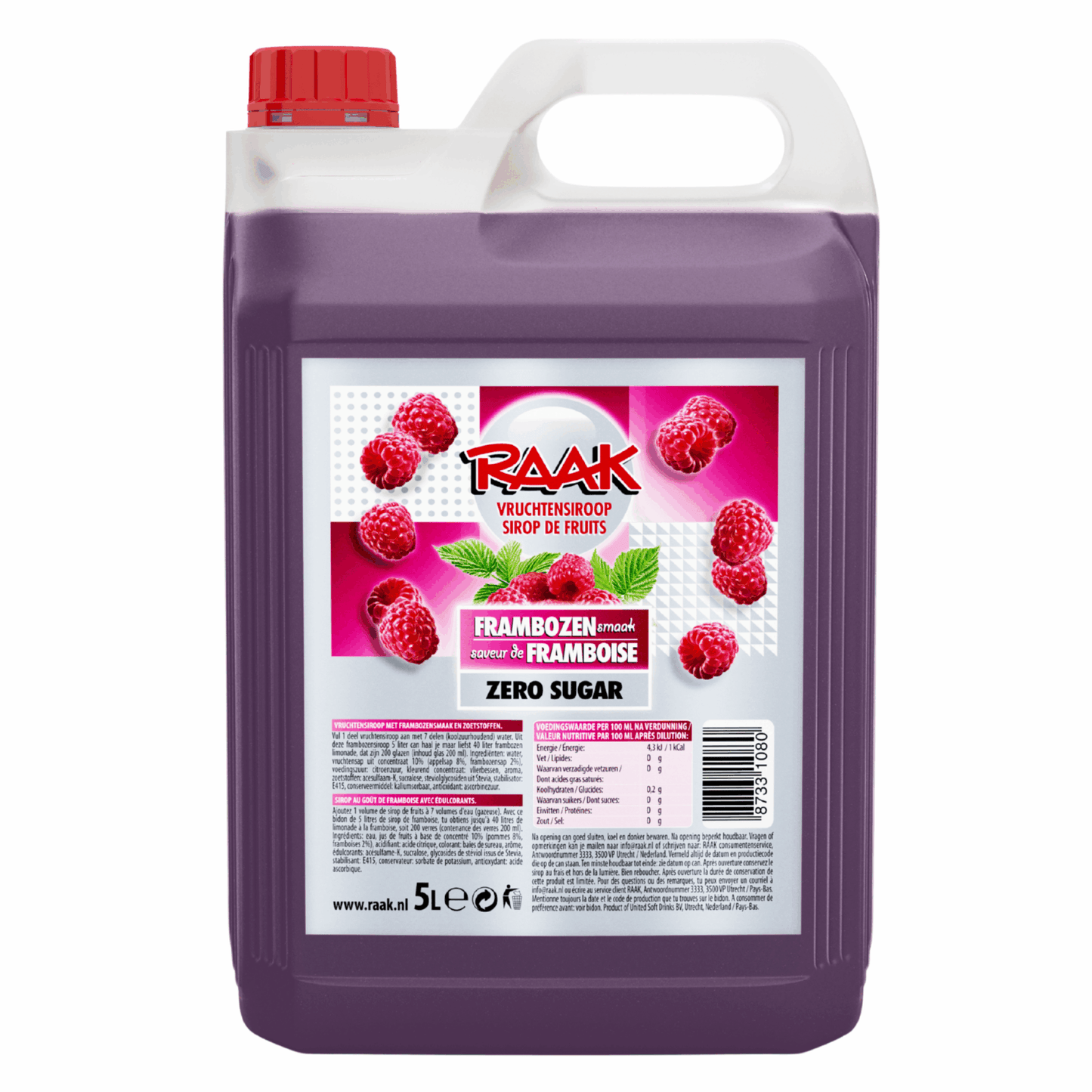 Touch sirop de fruit zéro framboise (5 litres)