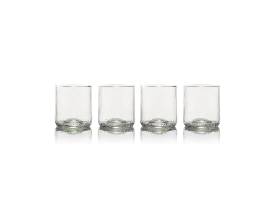 Rebotted Rebotted Glass Short Tubler 4-Pack Clear