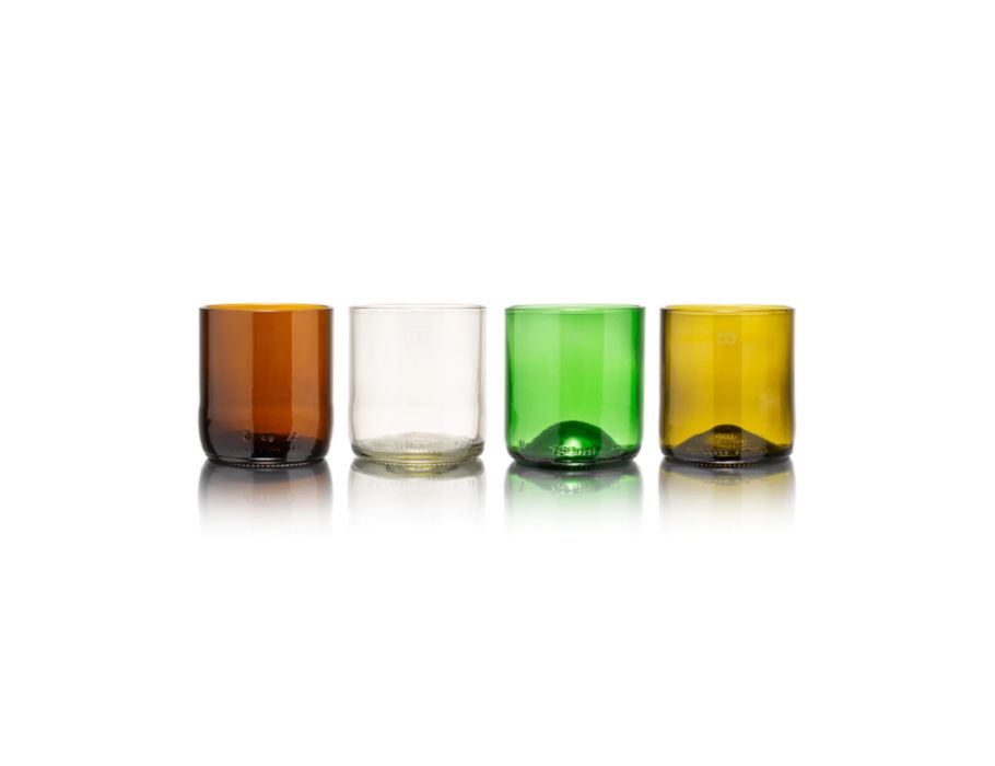Rebotted Rebotted Glass Short Tumbler 4-Pack Mix