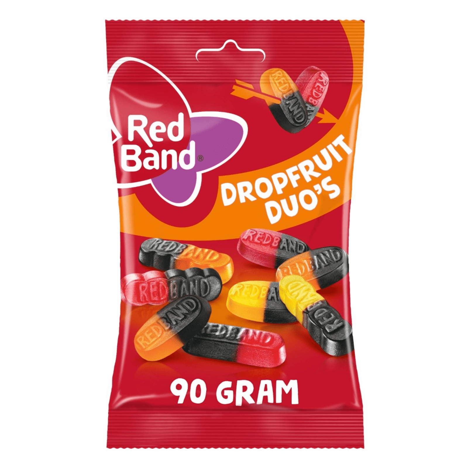 Duos de fruits de réglisse bande rouge (24x 90gr)