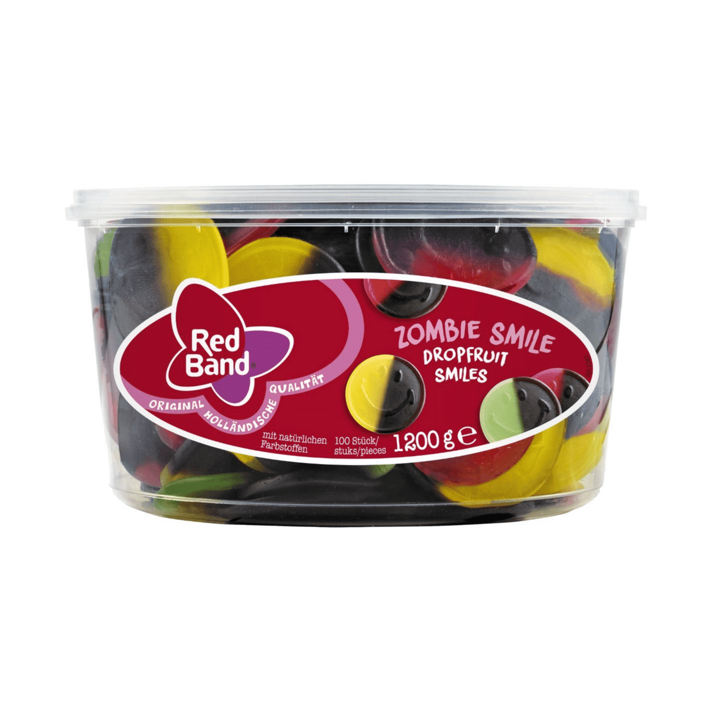 Sourires aux fruits de réglisse à bande rouge (100 pièces)