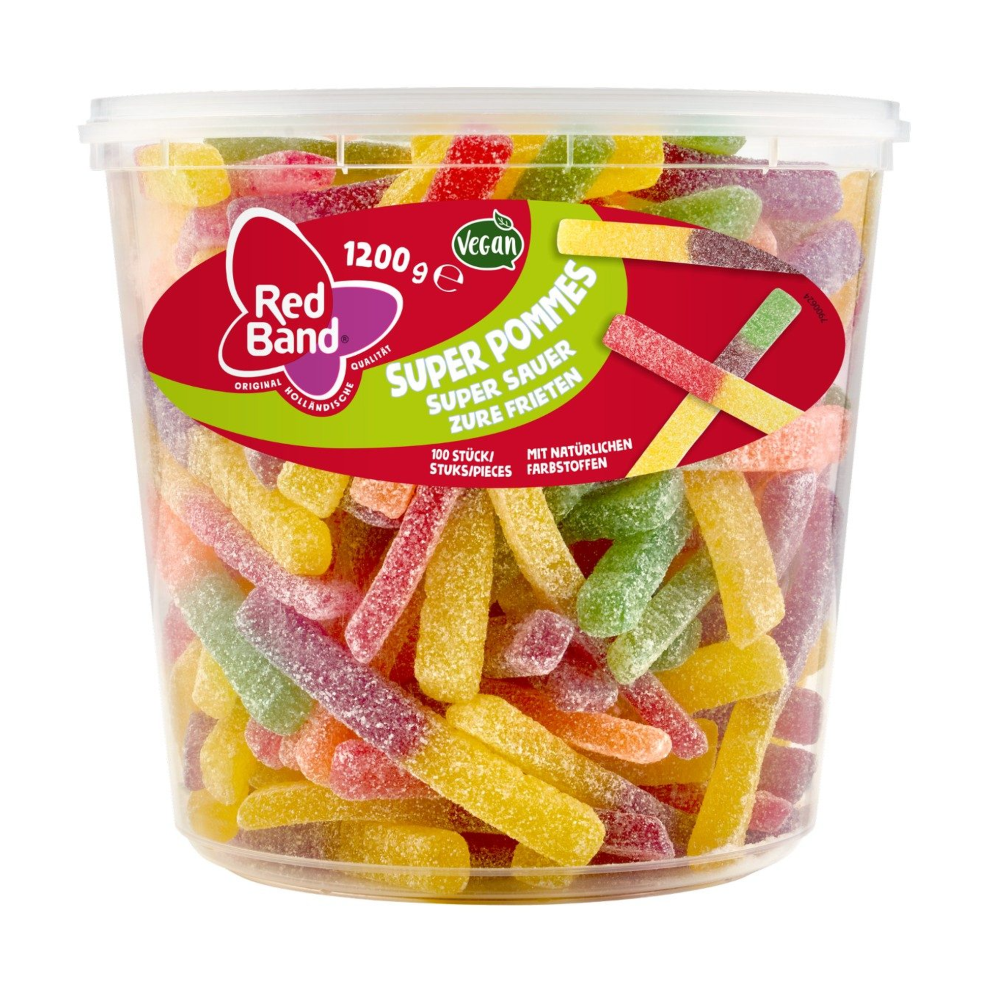 Frites acidulées bande rouge (100 pièces)