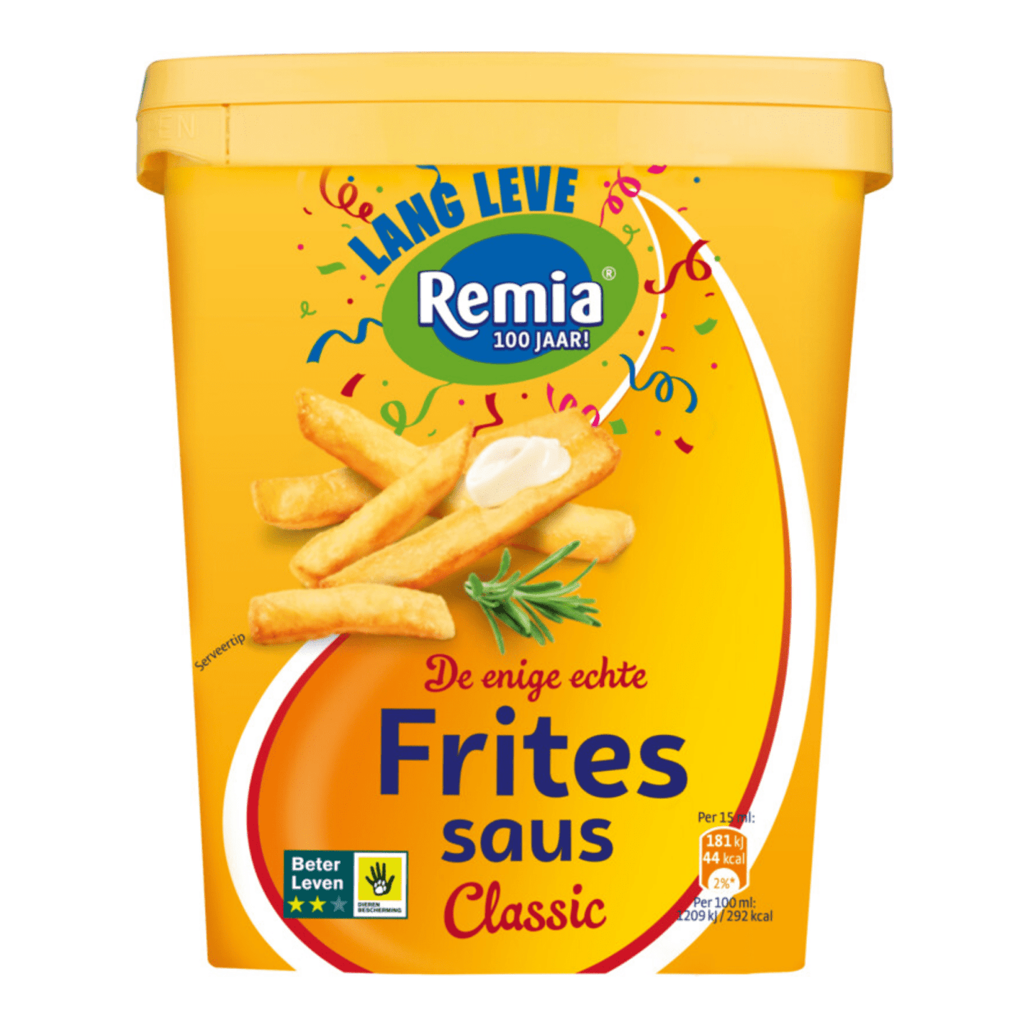 Seau classique de sauce frites Remia (1 litre)