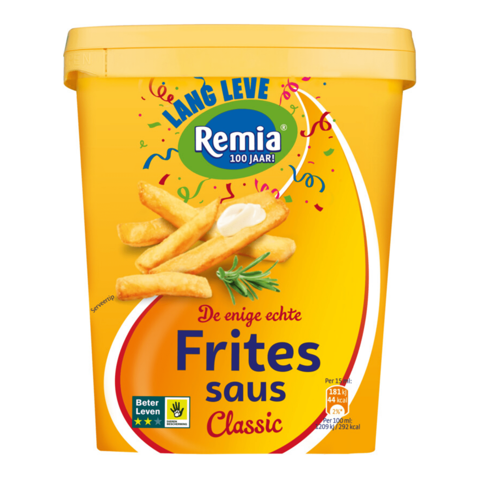 Seau classique de sauce frites Remia (1 litre)