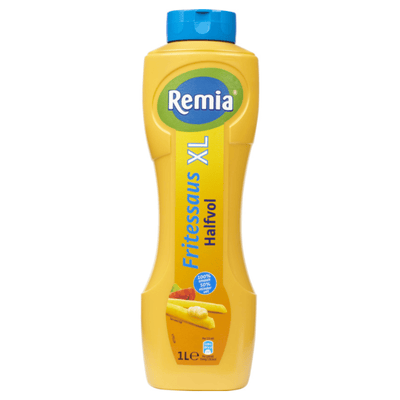 Sauce frites Remia tube xl à moitié plein (1000 ml)