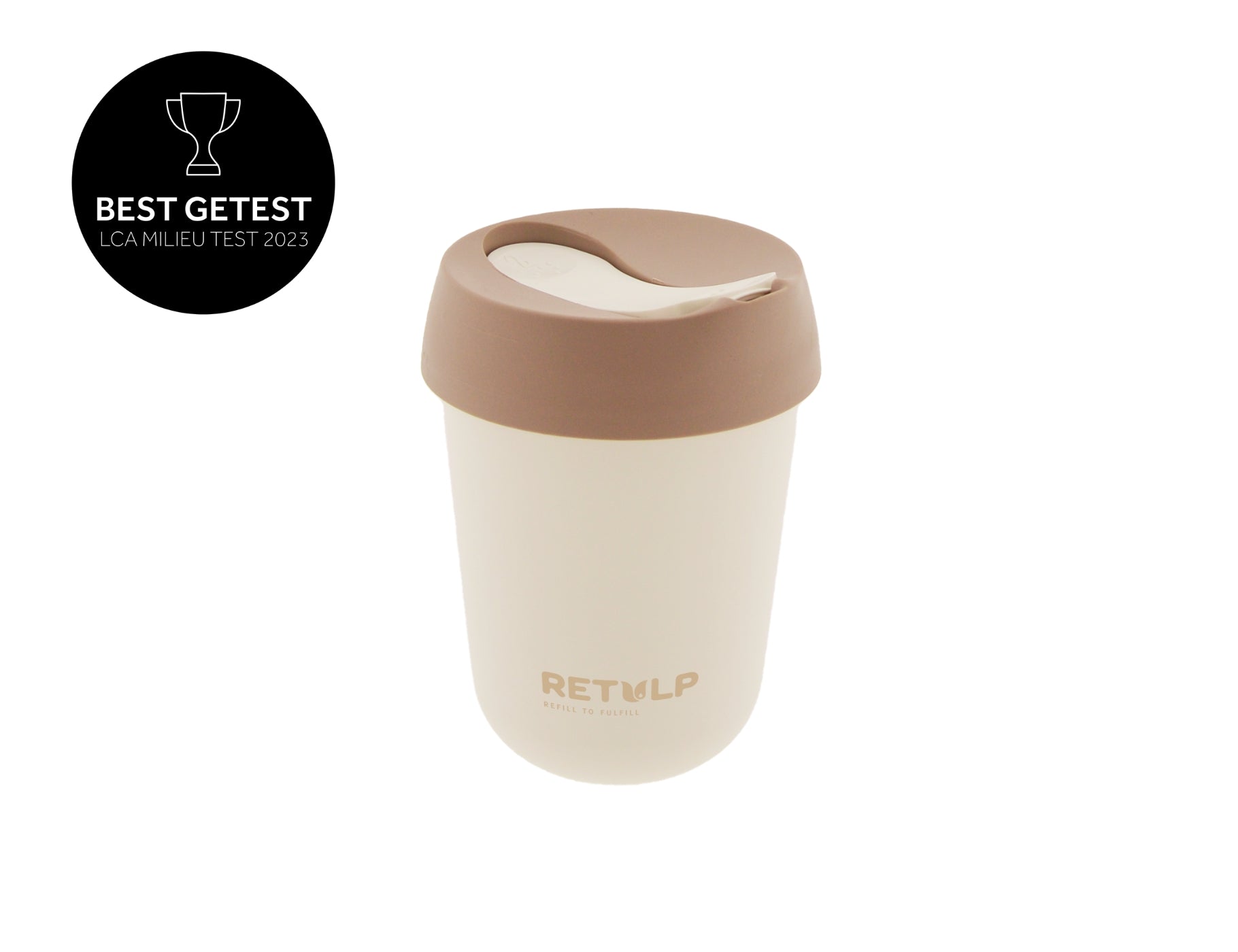 Tasse de café remanie - boulangerie marron