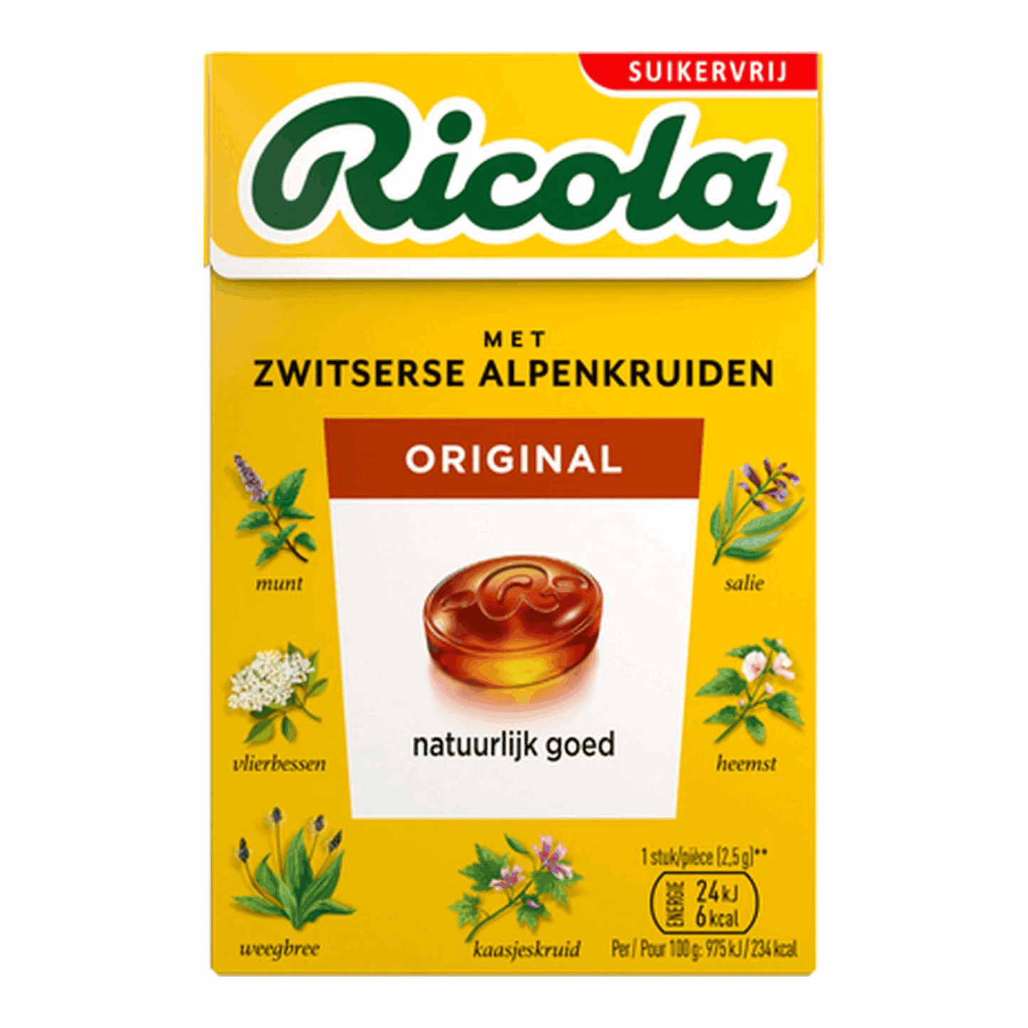 Boîte sans sucre aux herbes originales Ricola (20x 50gr)