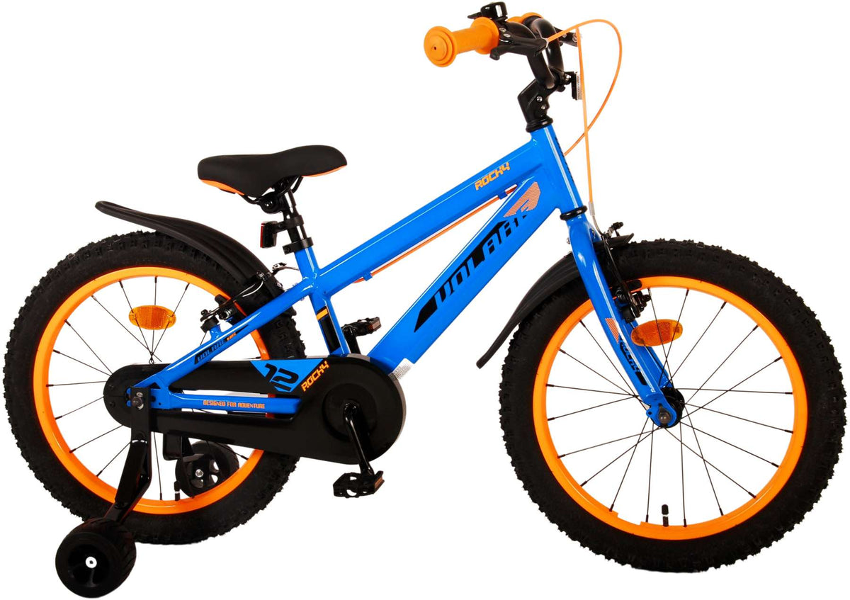 Volare Rocky Children's Bicycle - Boys - 18 pouces - Bleu - deux freins à main