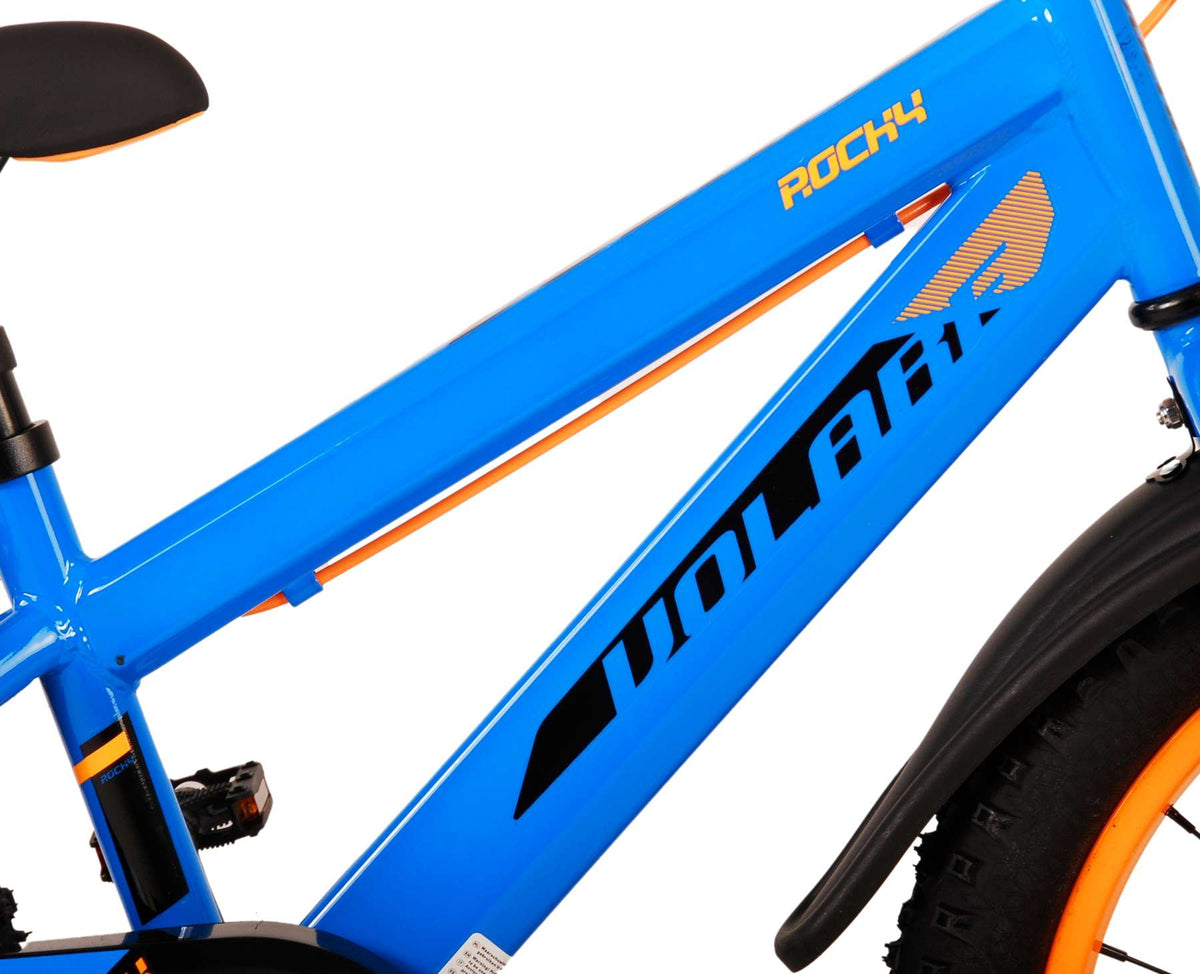 Volare Rocky Children's Bicycle - Boys - 18 pouces - Bleu - deux freins à main