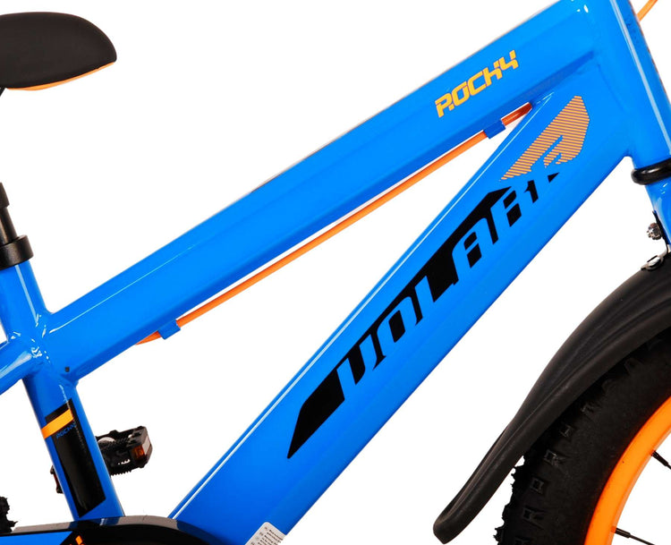 Volare Rocky Children's Bicycle - Boys - 18 pouces - Bleu - deux freins à main