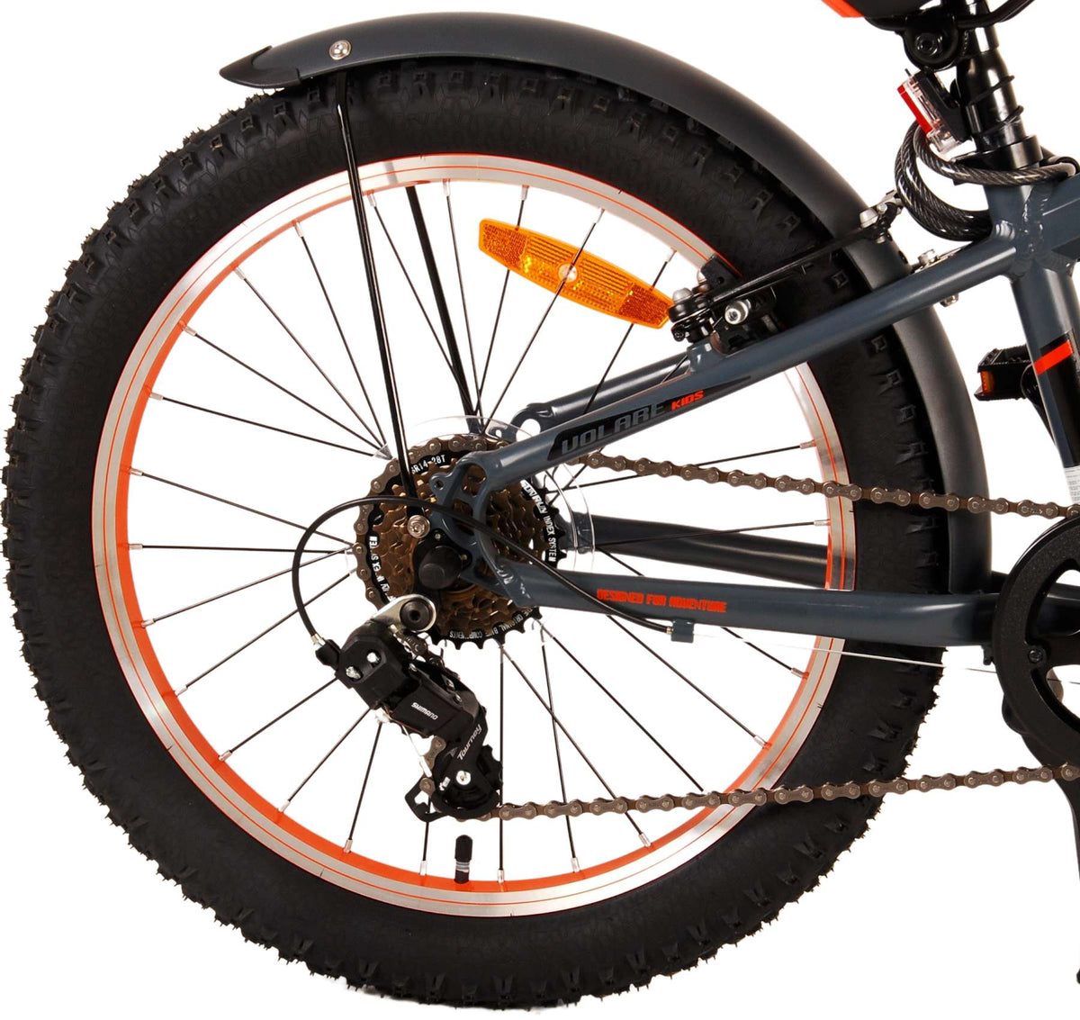 Volare Rocky Children's Bicycle - 20 pouces - Gris Orange - 6 VITESSE - COLLECTION PRIMÉE
