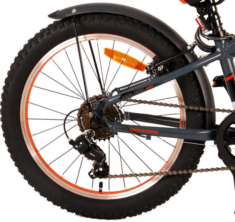 Volare Rocky Children's Bicycle - 20 pouces - Gris Orange - 6 VITESSE - COLLECTION PRIMÉE