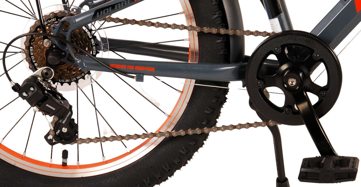 Volare Rocky Children's Bicycle - 20 pouces - Gris Orange - 6 VITESSE - COLLECTION PRIMÉE