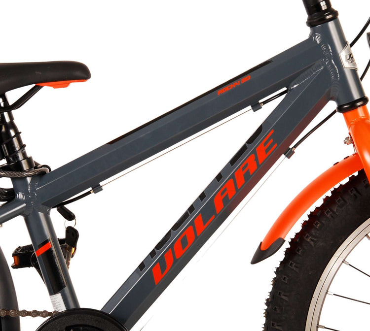Volare Rocky Children's Bicycle - 20 pouces - Gris Orange - 6 VITESSE - COLLECTION PRIMÉE