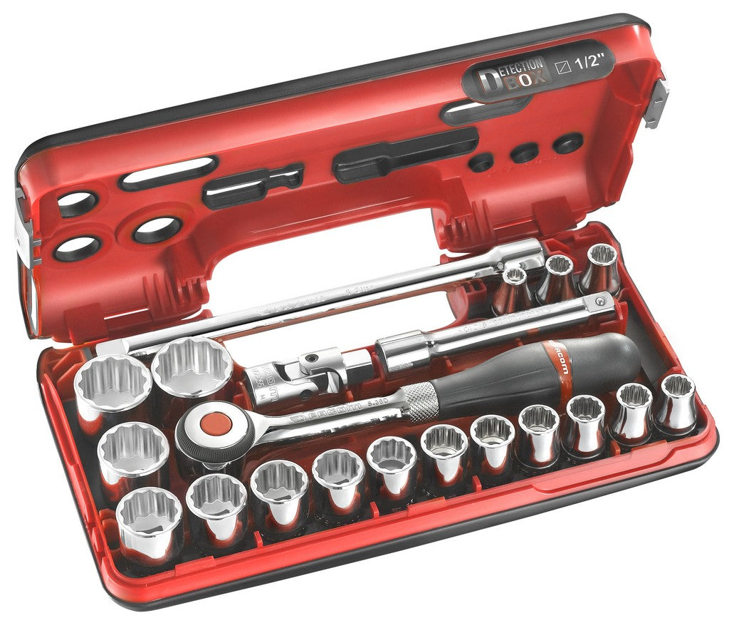 Coffret à douilles Facom 22 pièces 1 2 12 pans avec cliquet
